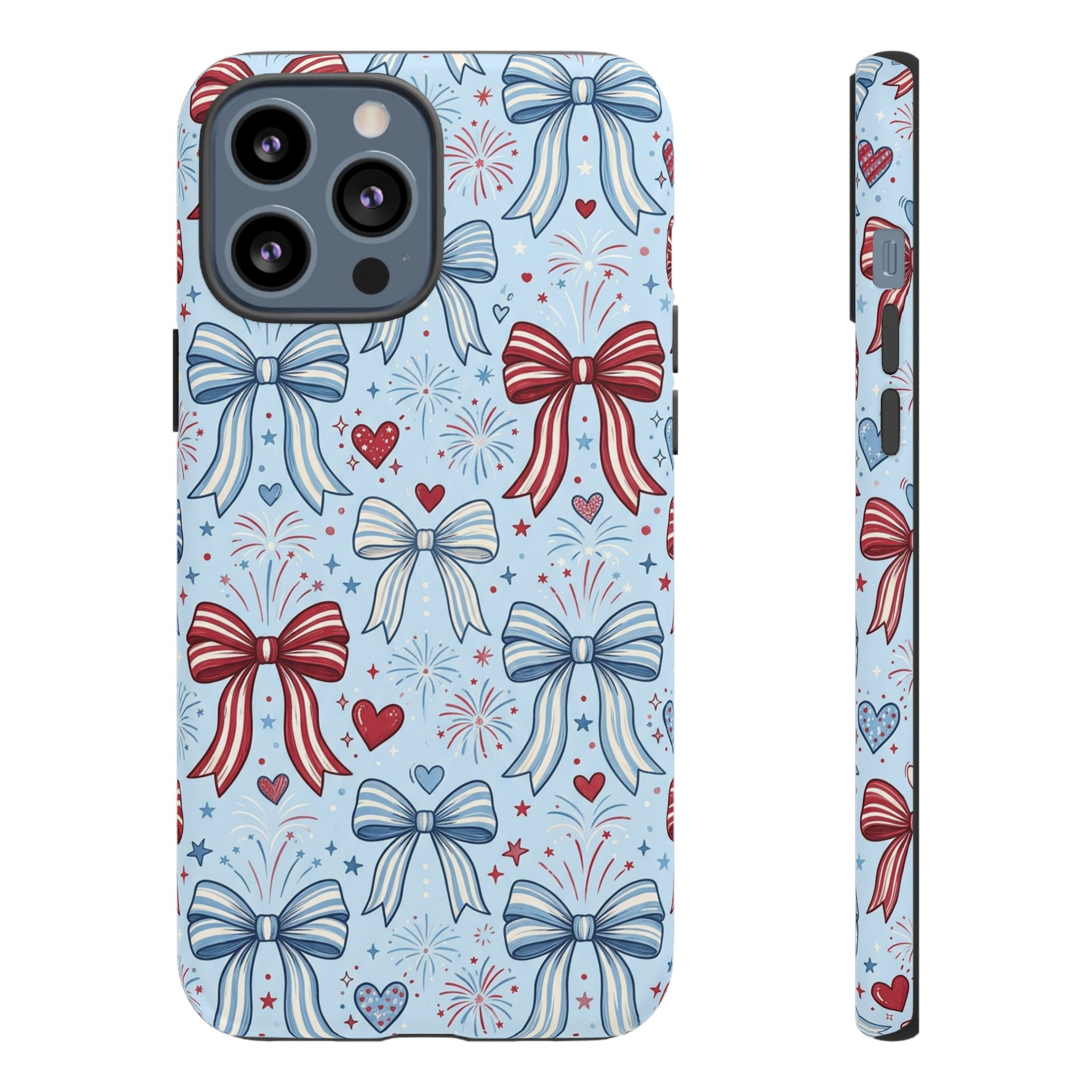 Patriotic Coquette Bows & Fireworks Phone Case Printify