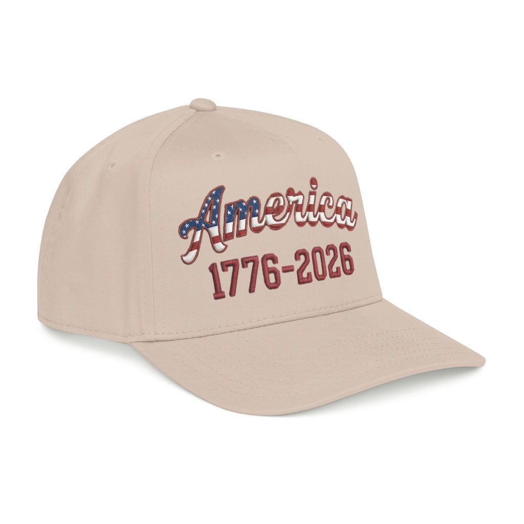 "America 1776–2026" Patriotic Baseball Cap – American Heritage Snapback Hat (Light Colors)