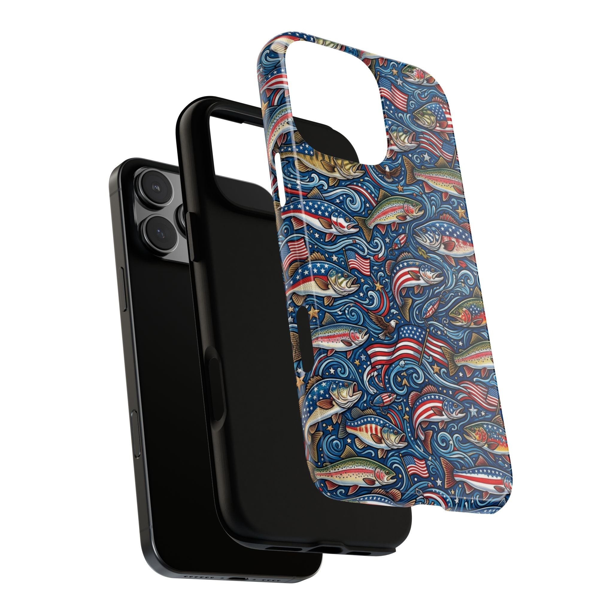Patriotic Fishing Waters Phone Case Printify