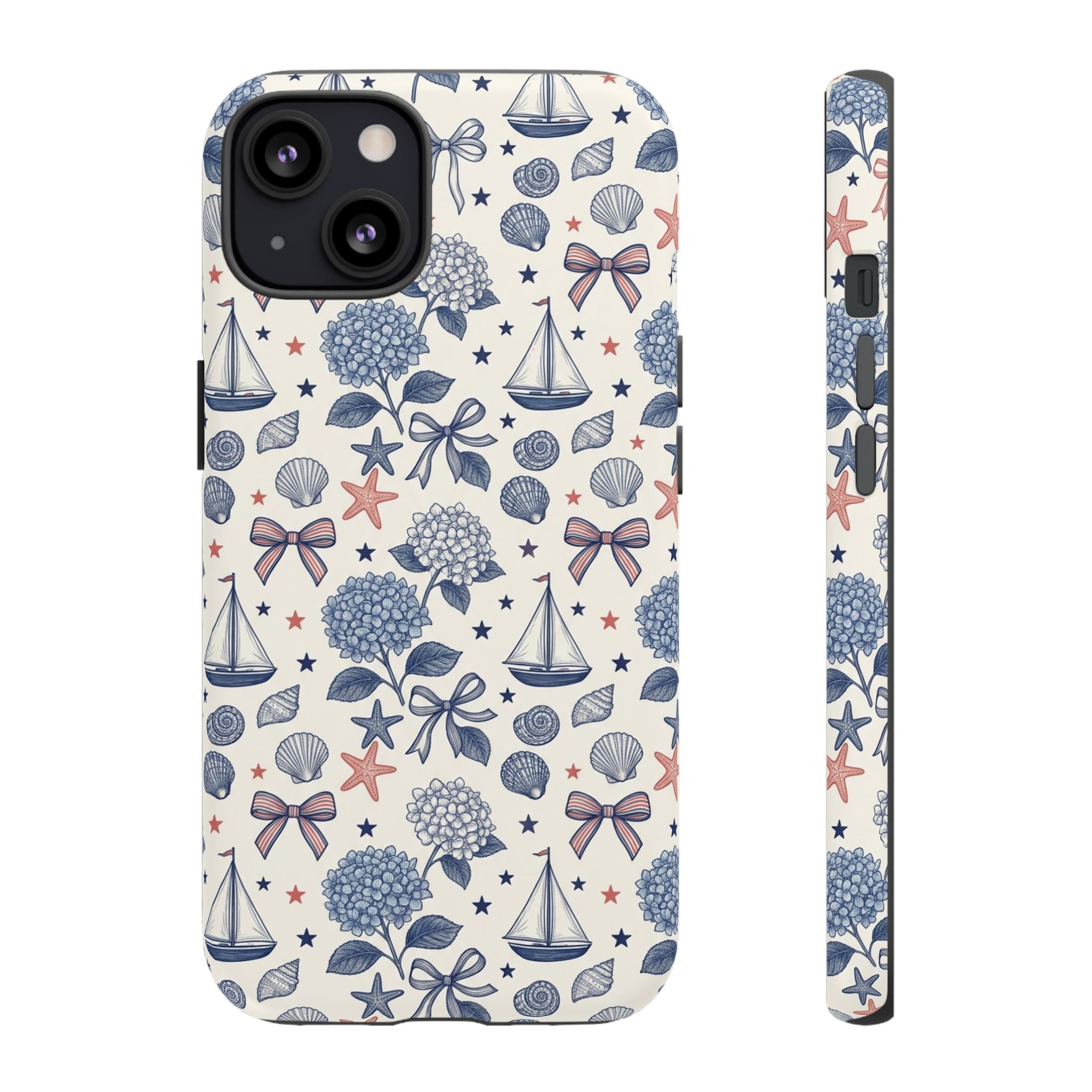 Coastal Americana Hydrangea Phone Case Printify