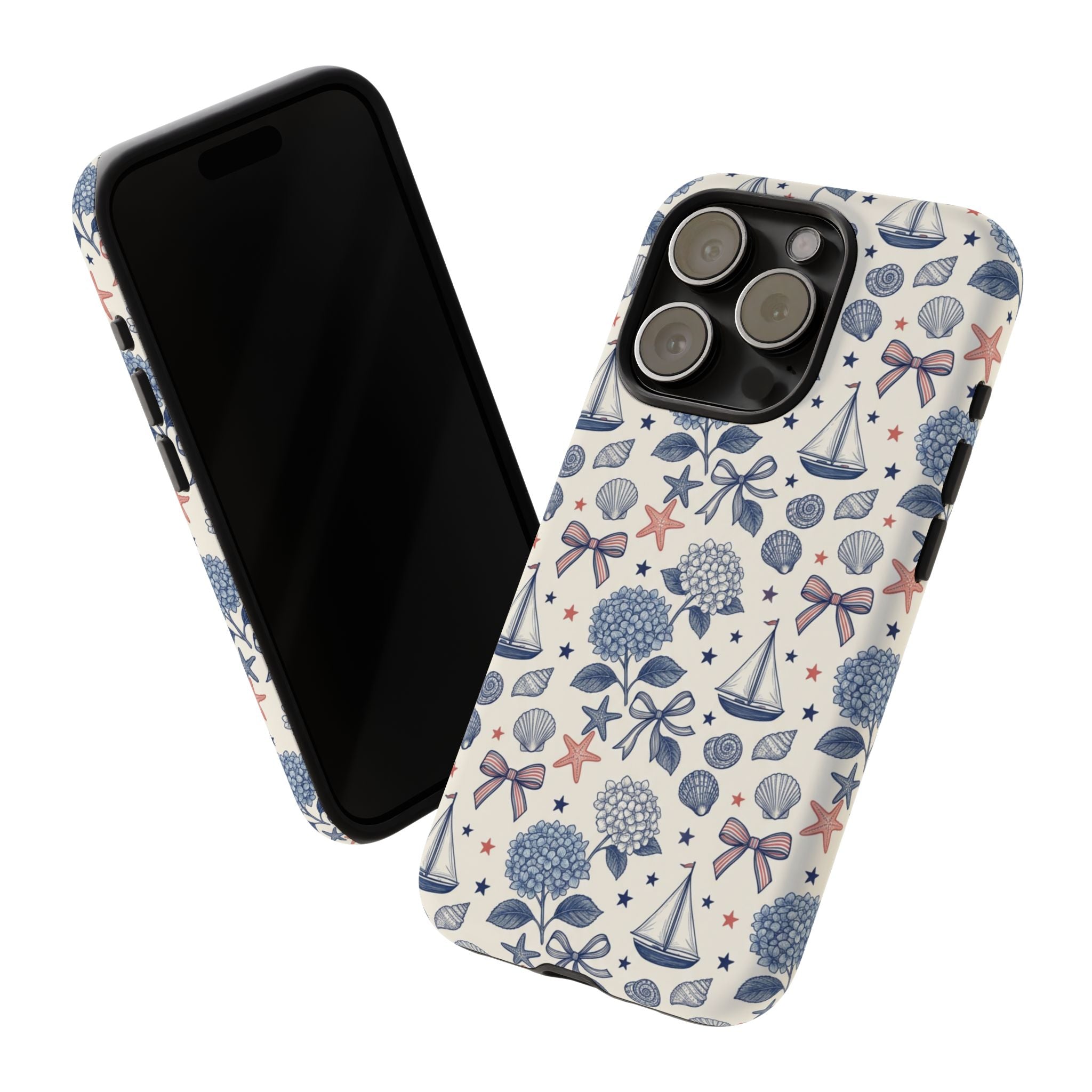 Coastal Americana Hydrangea Phone Case Printify