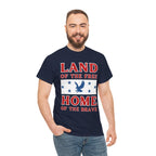 Land of the Free Home of the Brave Eagle Patriotic T-Shirt