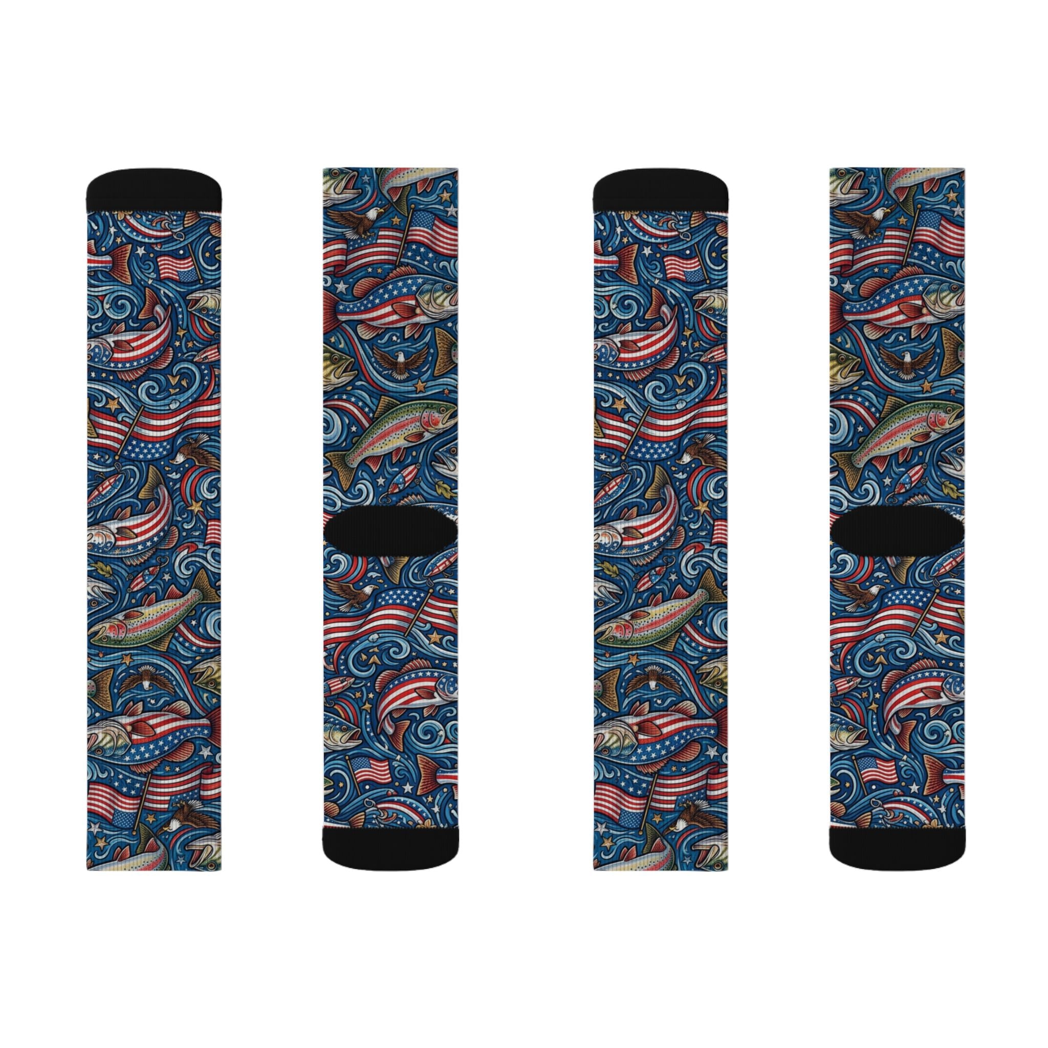 American Angler Performance Crew Socks – Patriotic Fishing Socks Printify