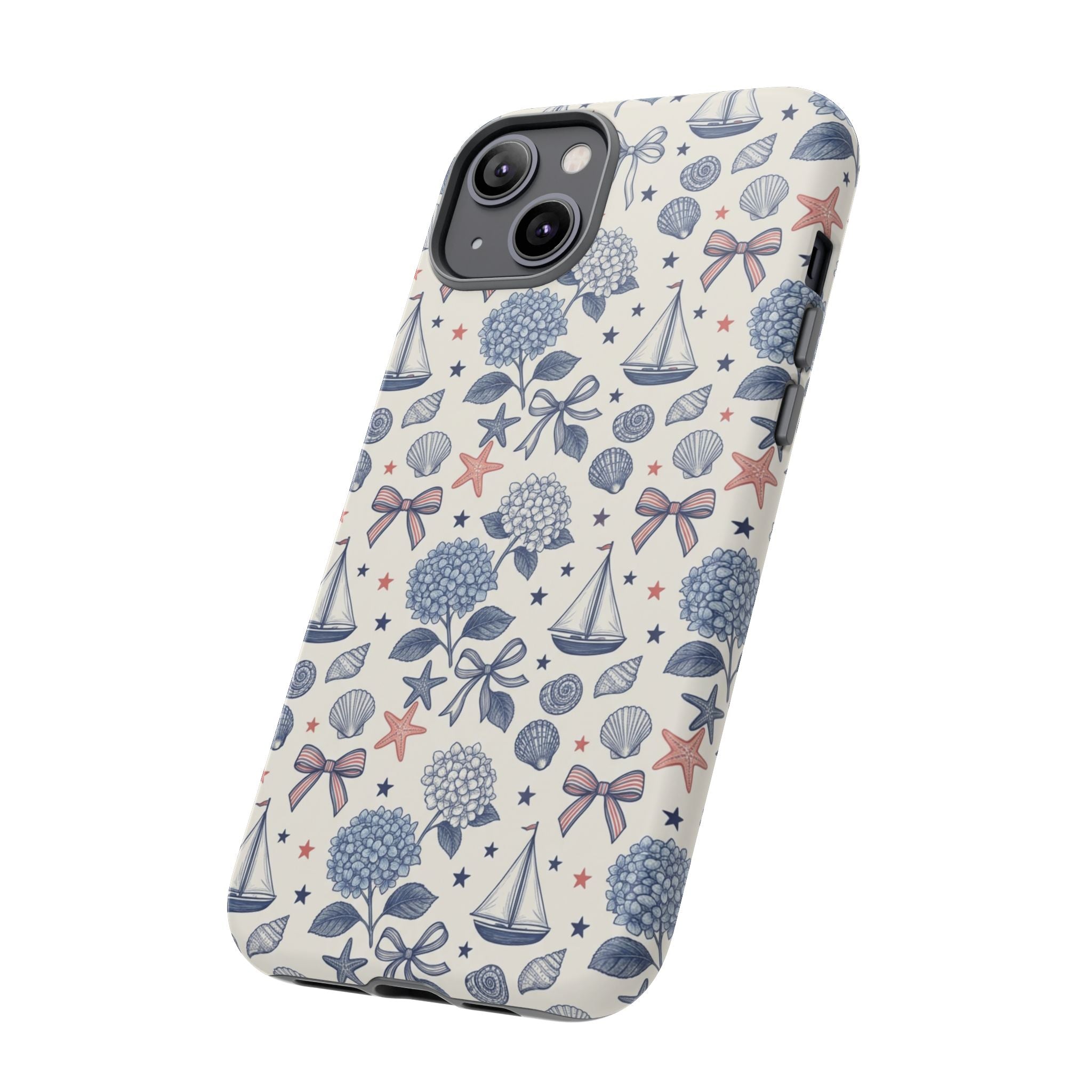 Coastal Americana Hydrangea Phone Case Printify