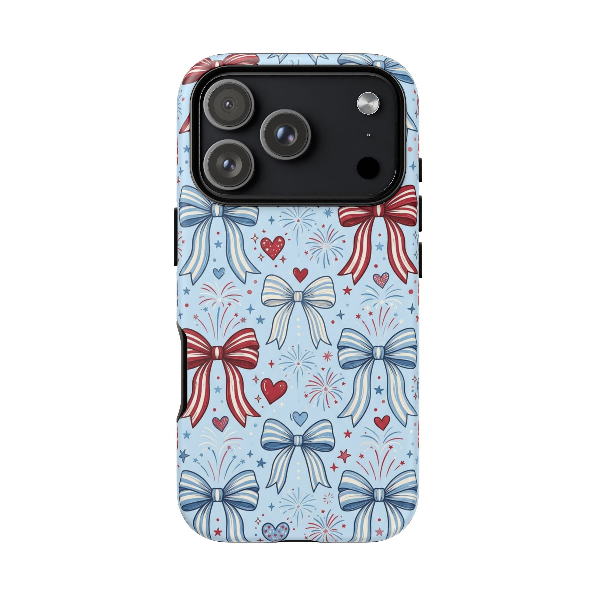 Patriotic Coquette Bows & Fireworks Phone Case Printify