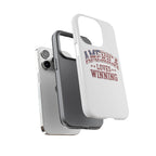 America Loves Winning Patriotic Phone Case – Tough Dual Layer iPhone & Samsung Galaxy S26 Case