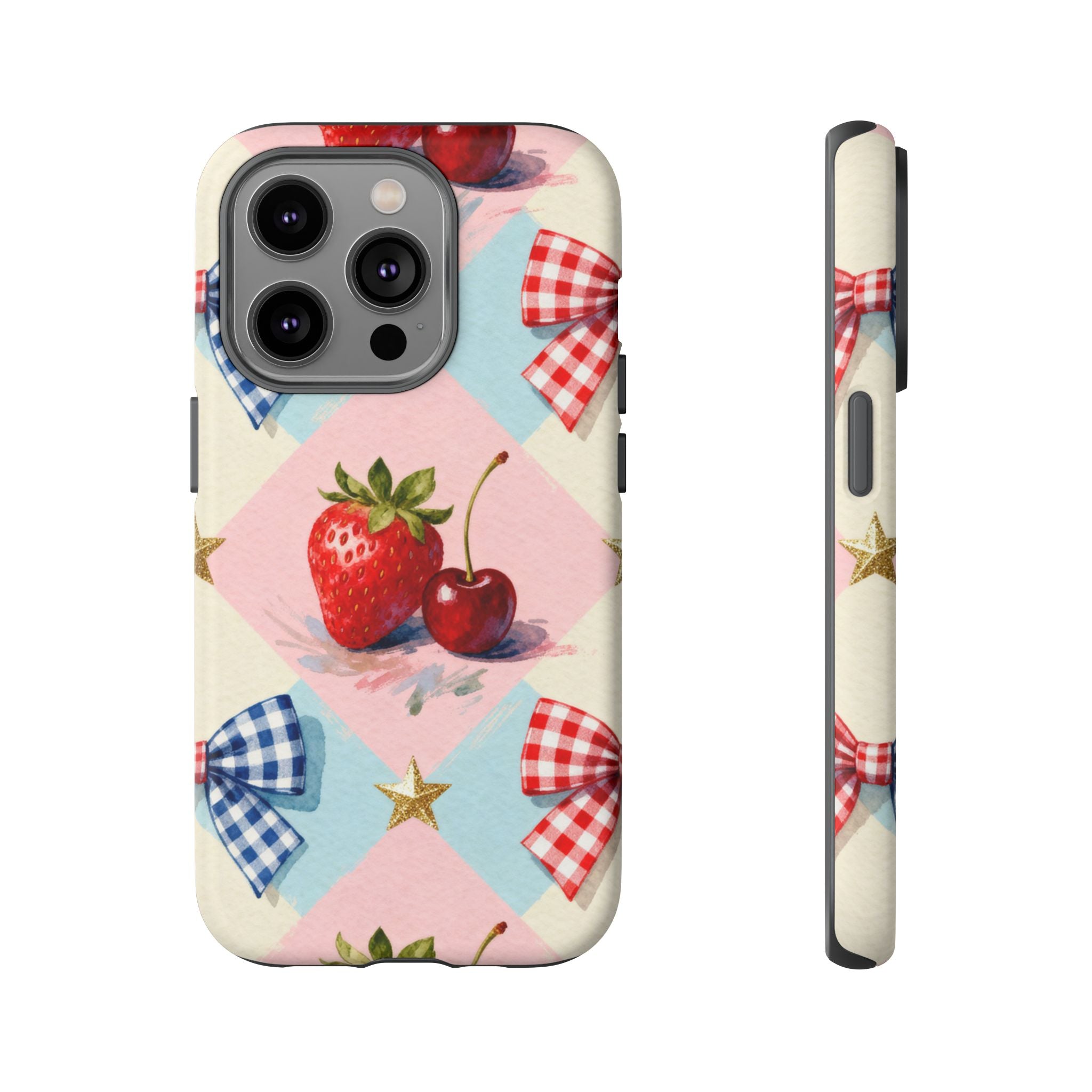 Americana Coquette Cherry Picnic Phone Case Printify
