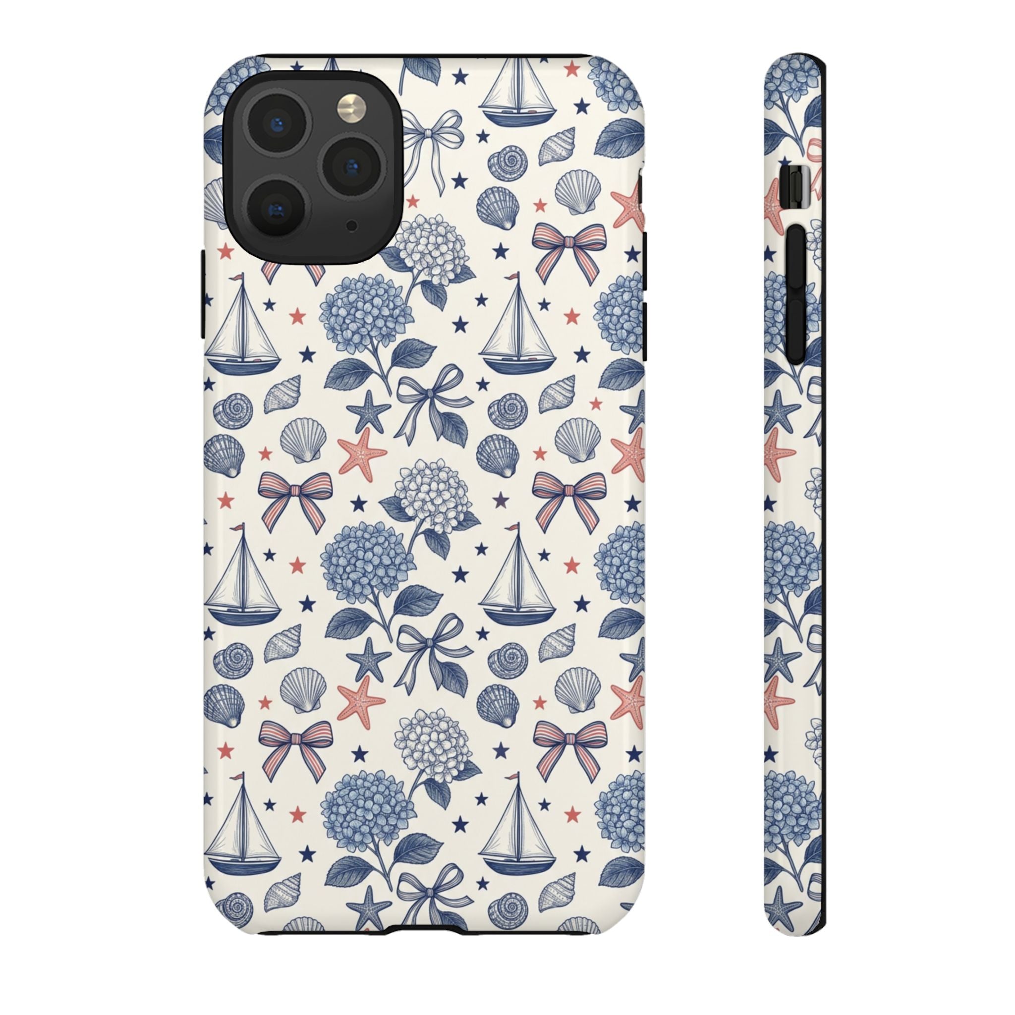 Coastal Americana Hydrangea Phone Case Printify