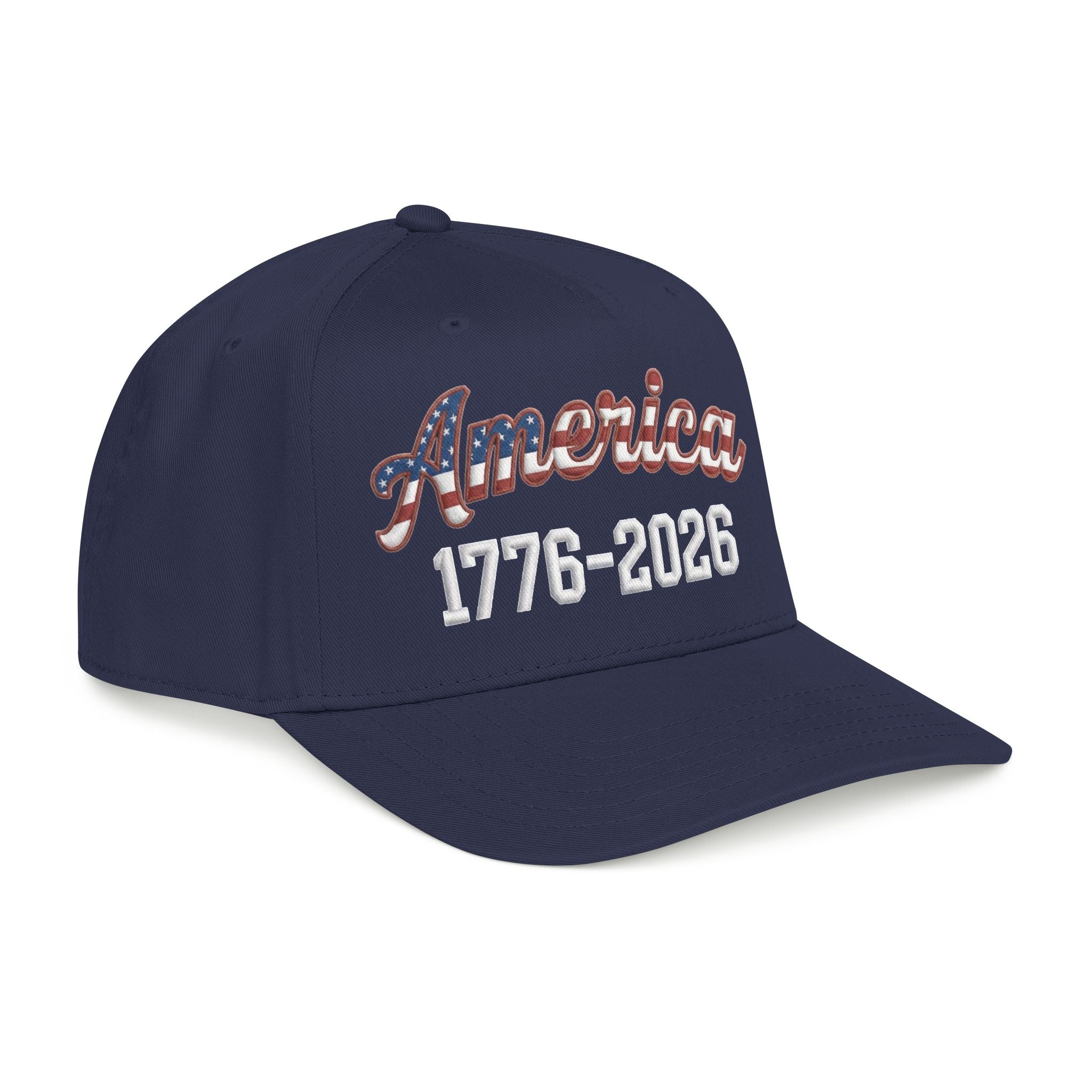 "America 1776–2026" Patriotic Baseball Cap – American Flag Snapback Hat (Dark Colors)