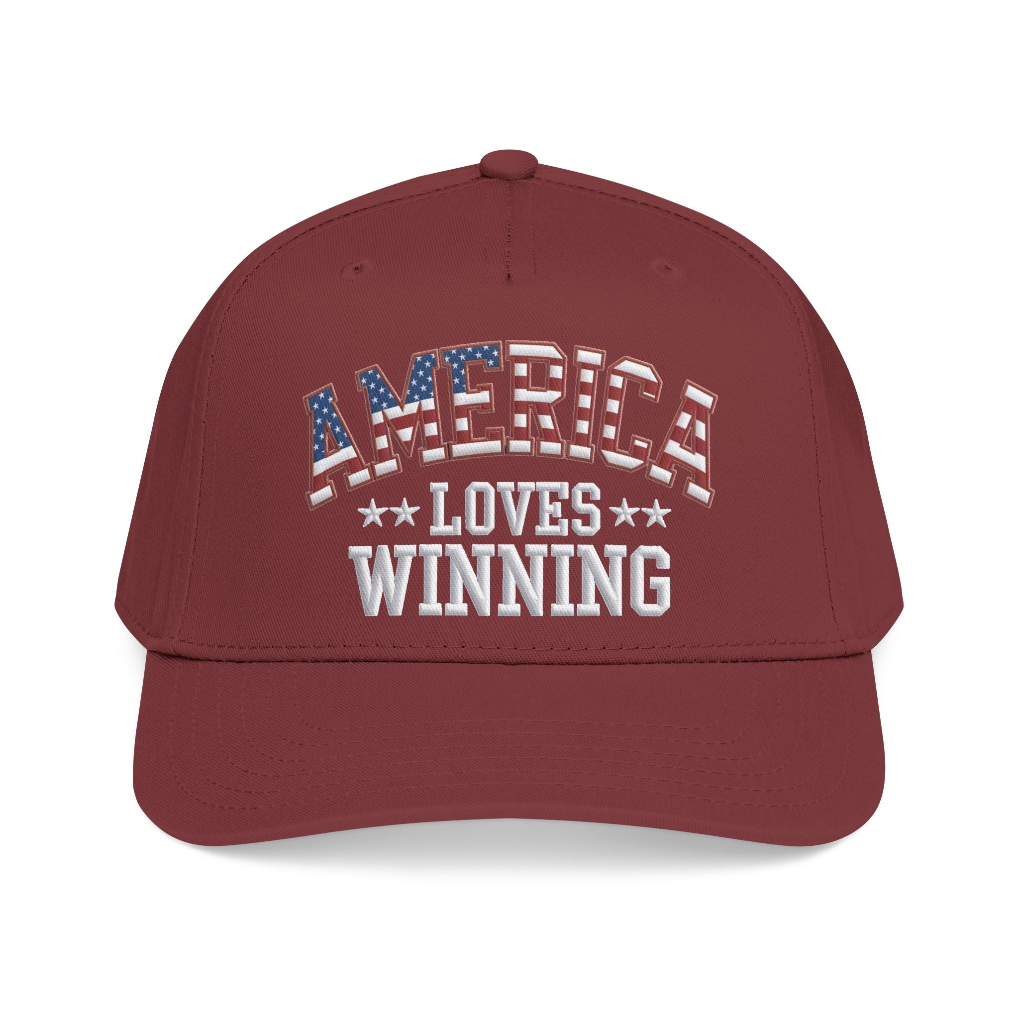 America Loves Winning Patriotic Hat – American Flag Cap