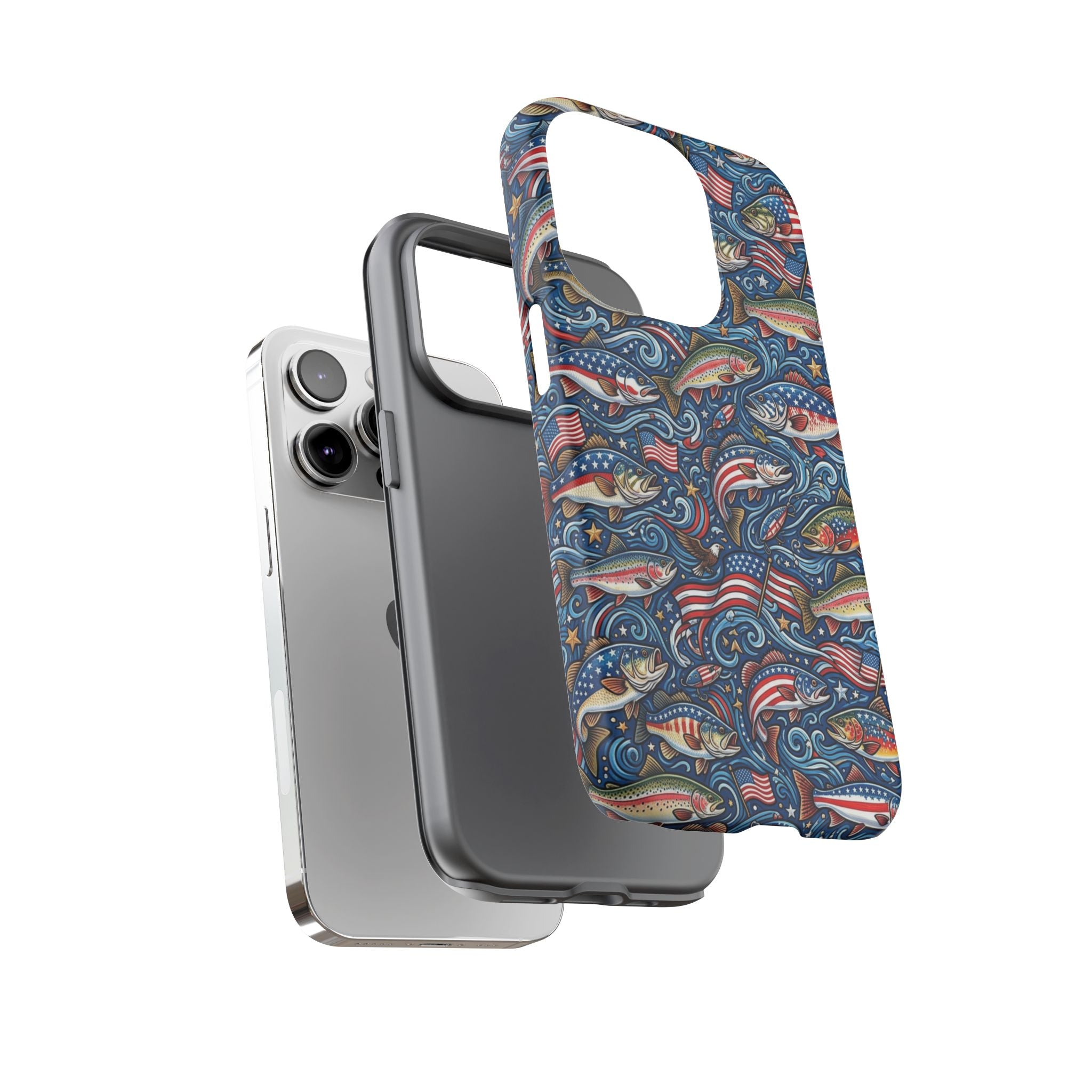 Patriotic Fishing Waters Phone Case Printify