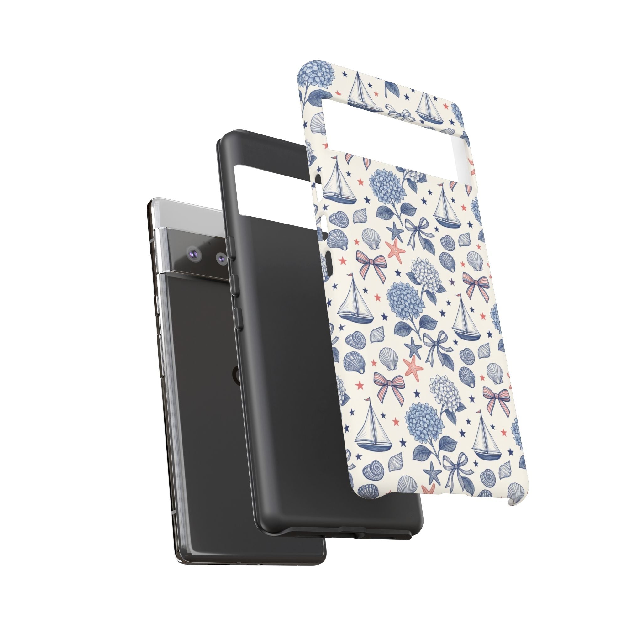 Coastal Americana Hydrangea Phone Case Printify