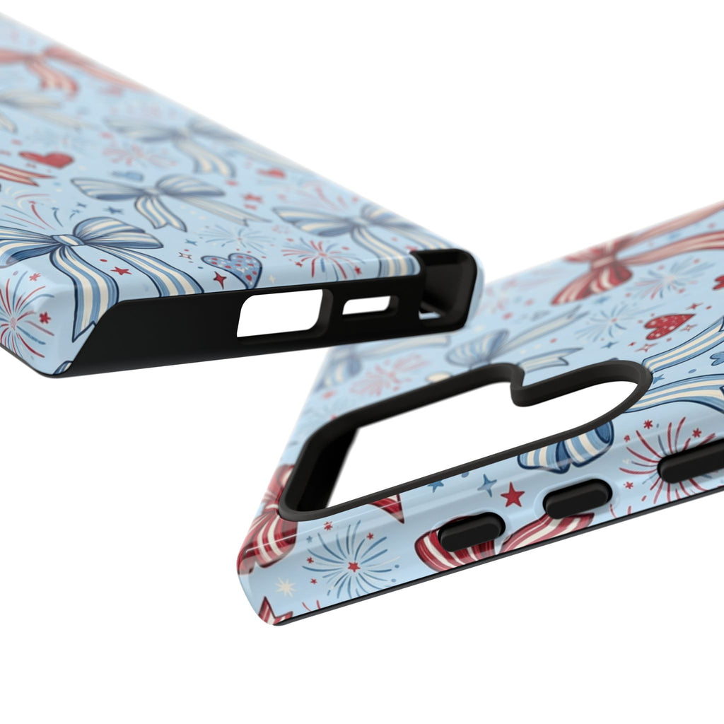 Patriotic Coquette Bows & Fireworks Phone Case Printify