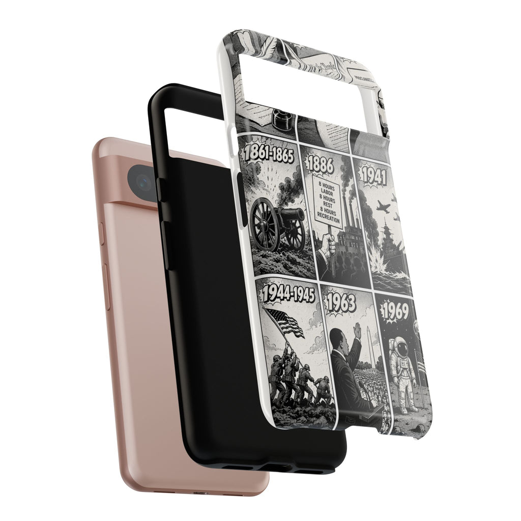 America Through the Ages Comic History Phone Case Printify