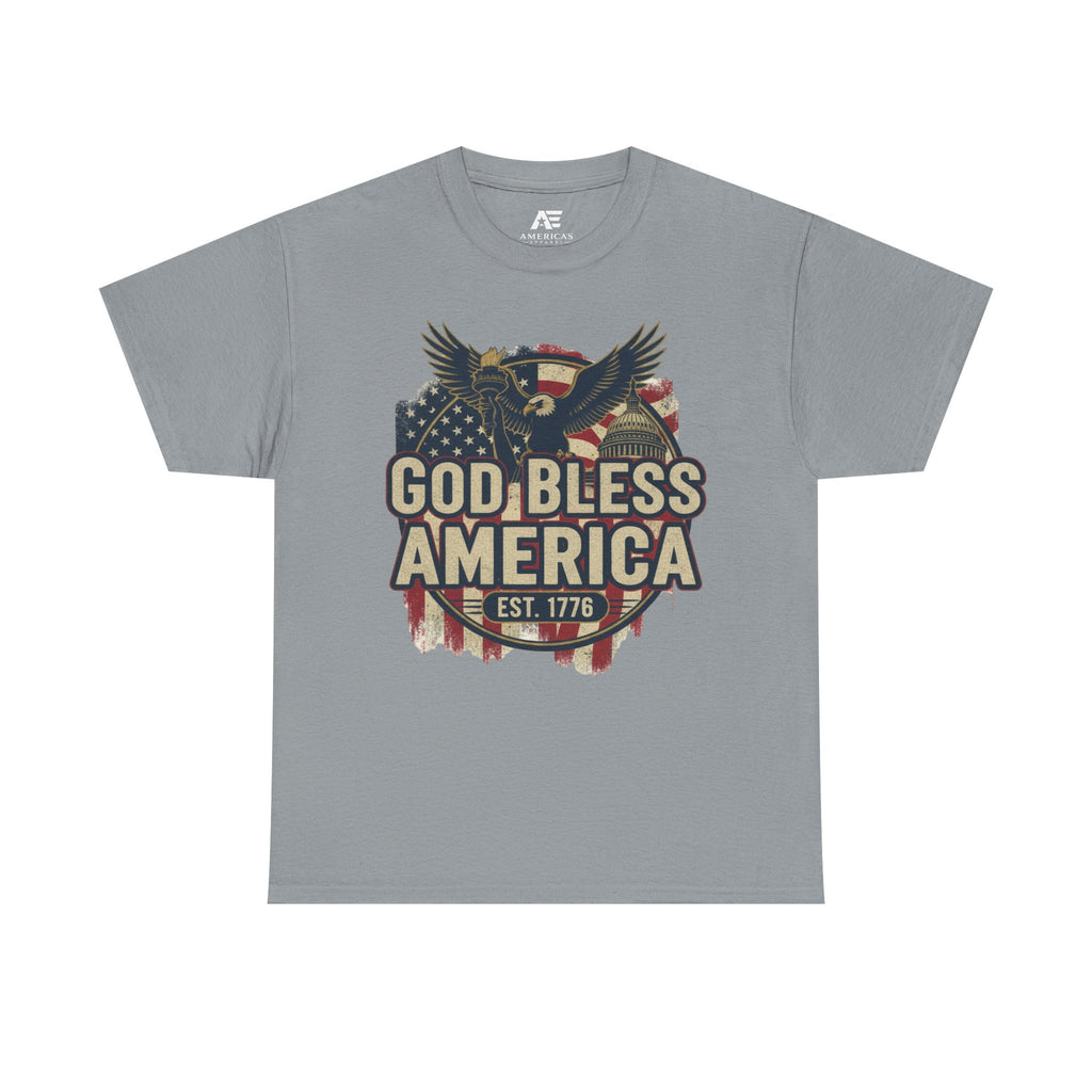 God Bless America 1776 Patriotic T-Shirt – Vintage American Heritage Tee