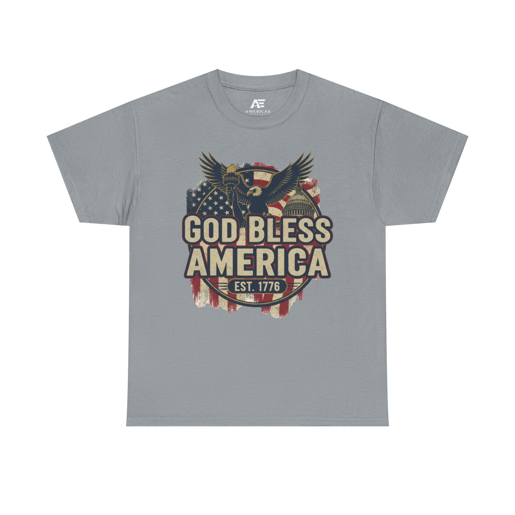 God Bless America 1776 Patriotic T-Shirt – Vintage American Heritage Tee