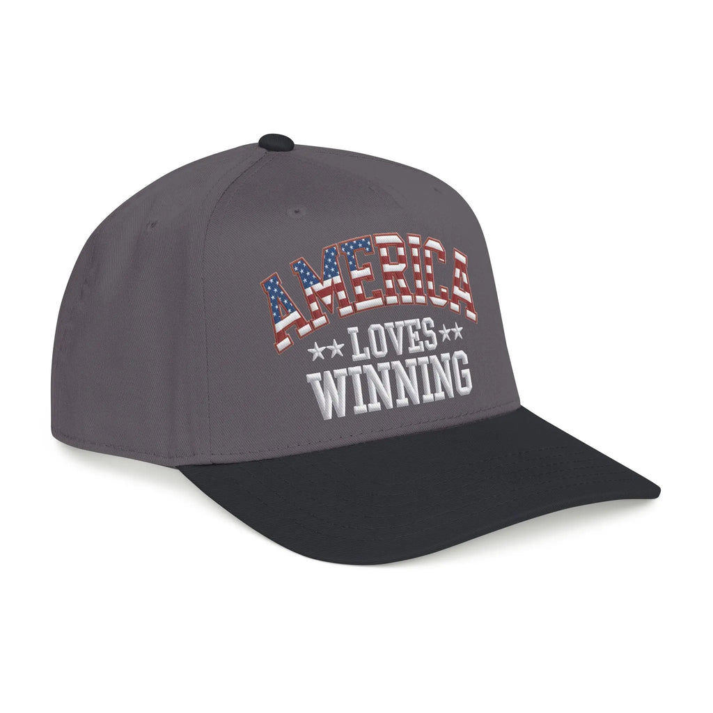 America Loves Winning Patriotic Hat – American Flag Cap