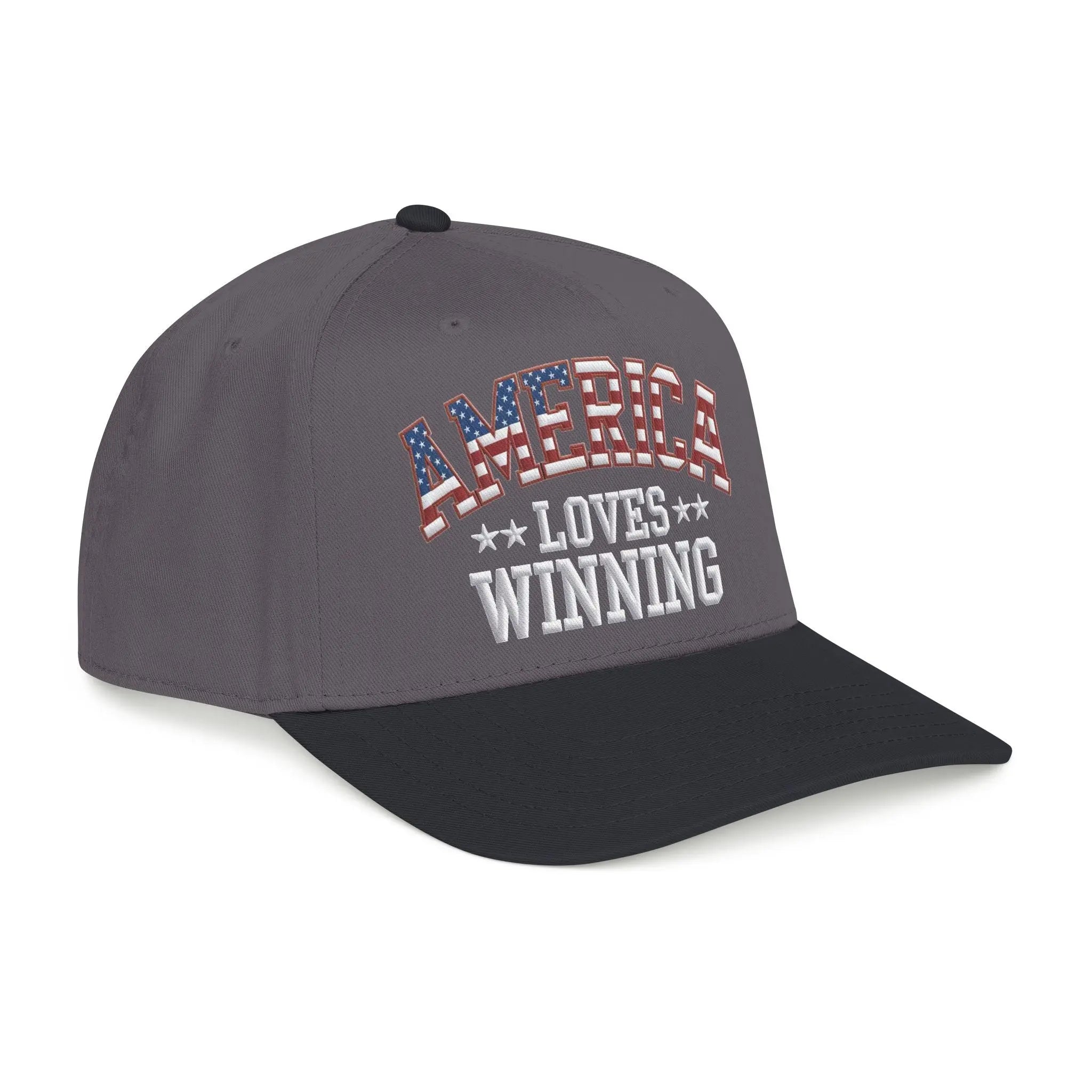 America Loves Winning Patriotic Hat – American Flag Cap