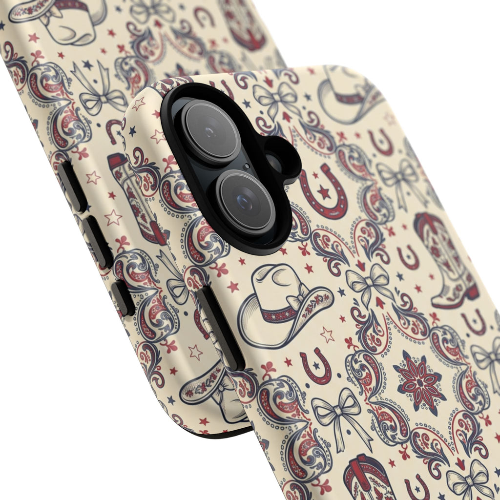 Americana Cowgirl Coquette Phone Case Printify