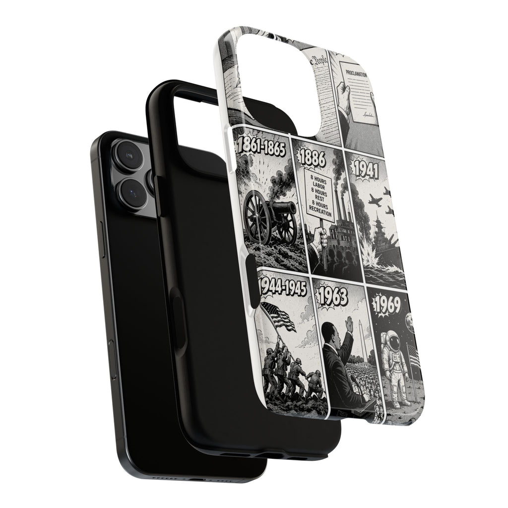 America Through the Ages Comic History Phone Case Printify