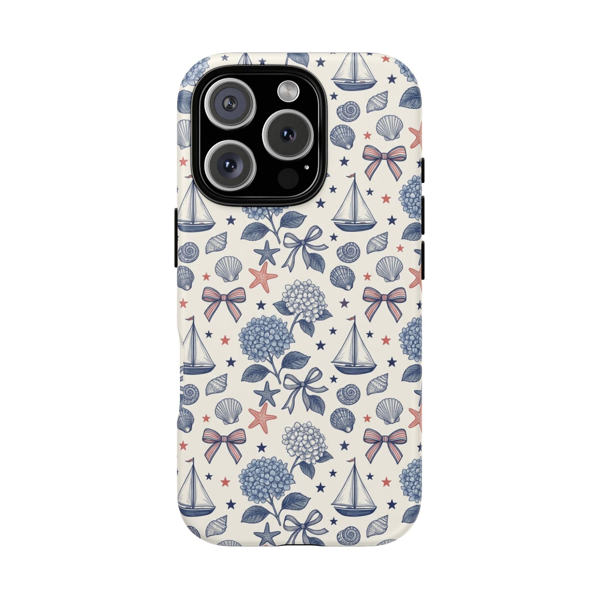 Coastal Americana Hydrangea Phone Case Printify