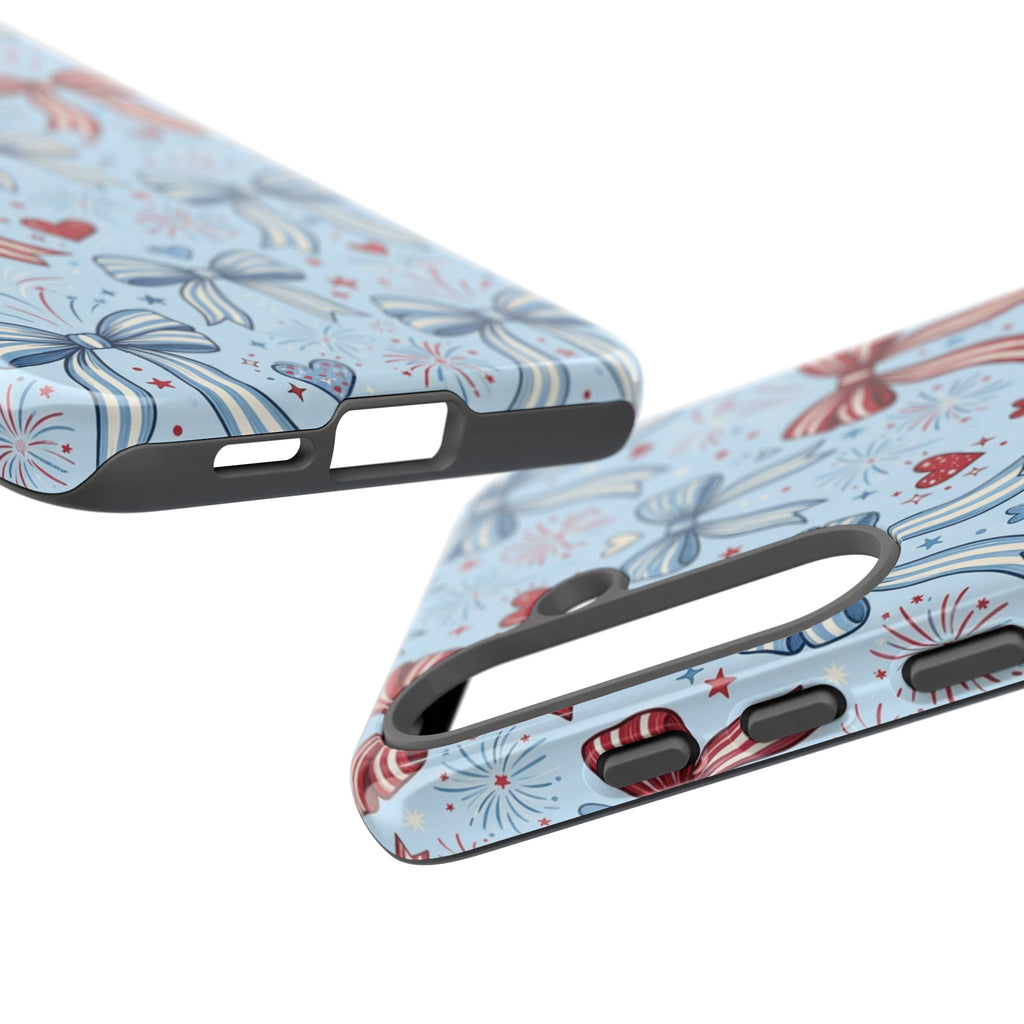 Patriotic Coquette Bows & Fireworks Phone Case Printify