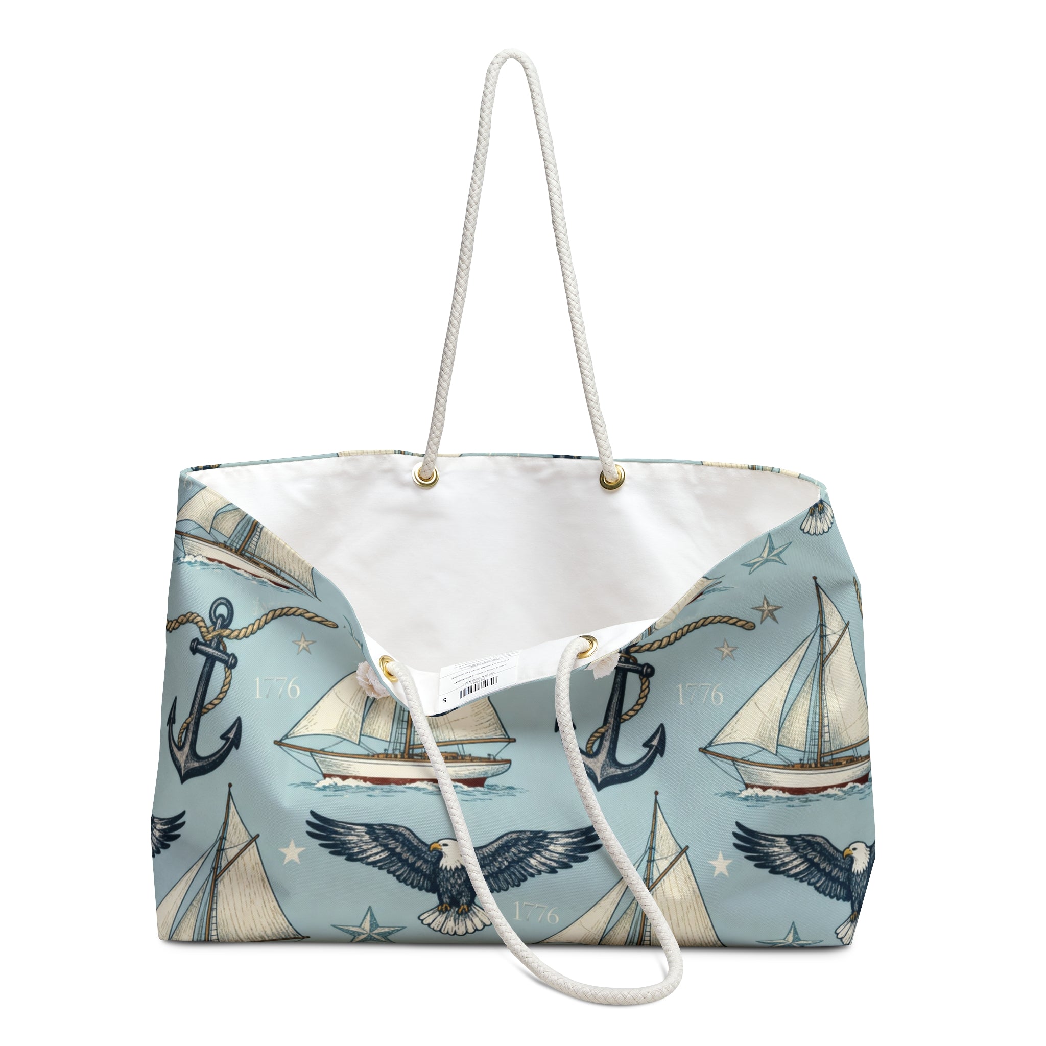 Americana Harbor Eagle Weekender Tote Printify