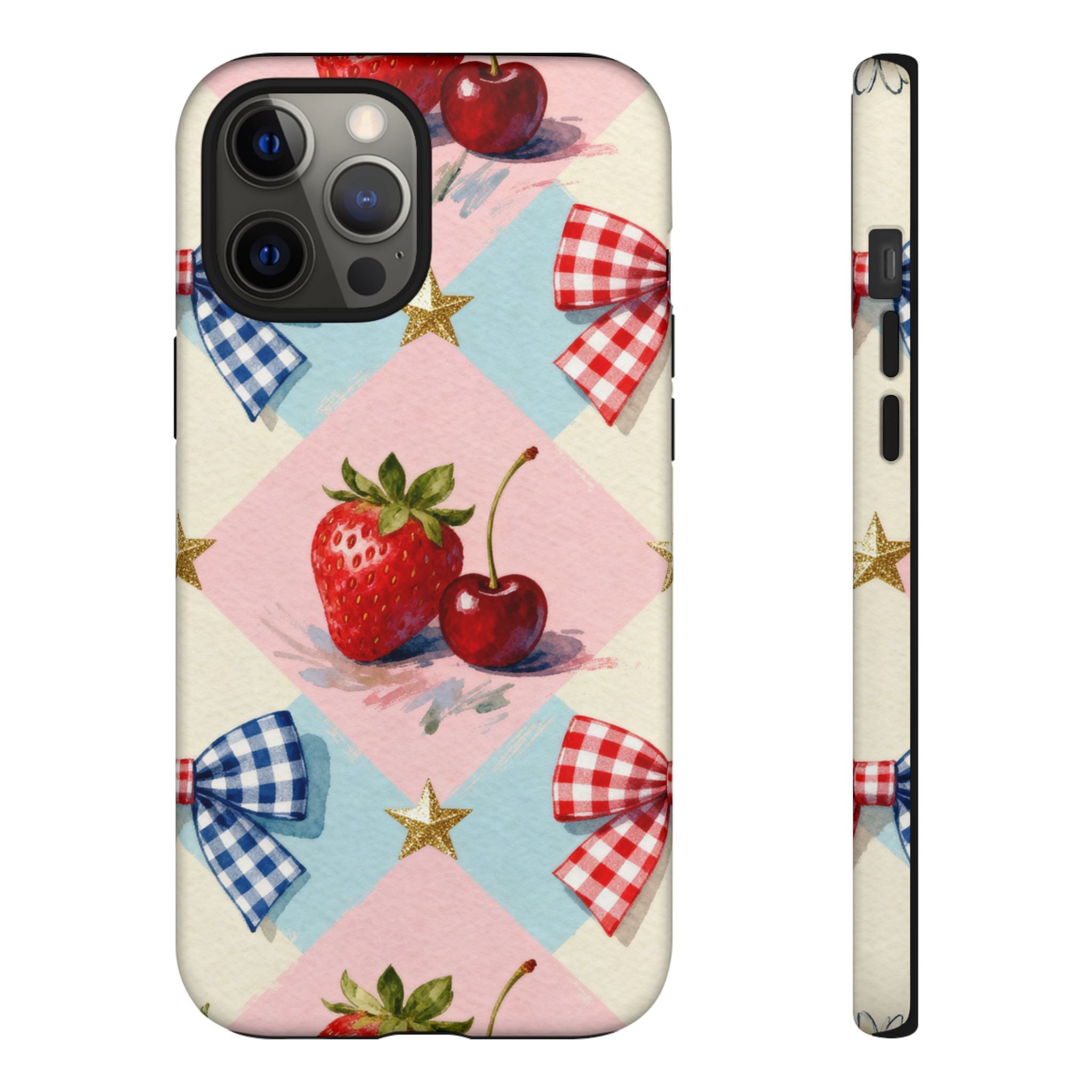 Americana Coquette Cherry Picnic Phone Case Printify