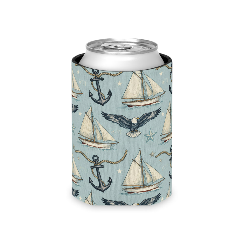Nautical Freedom Sailboat Can Cooler Printify