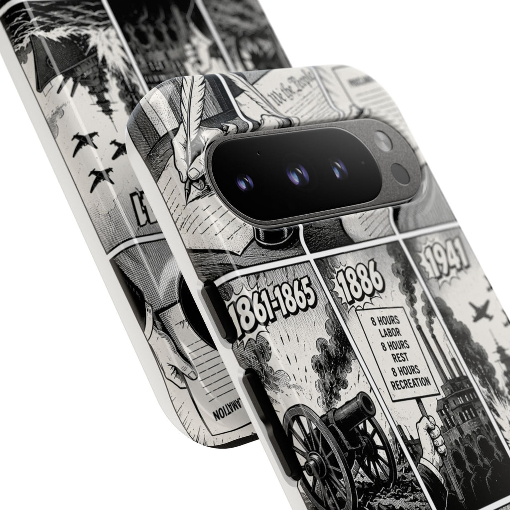 America Through the Ages Comic History Phone Case Printify