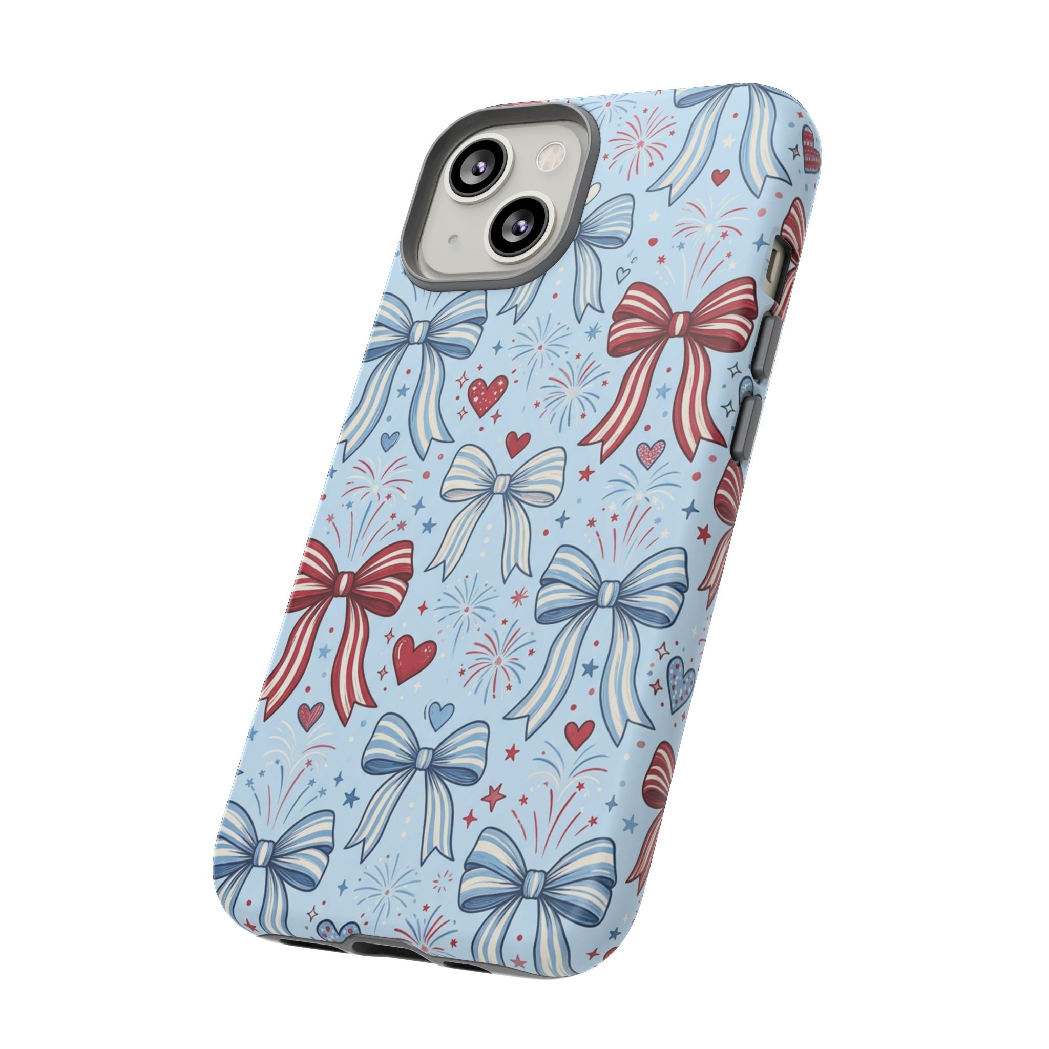 Patriotic Coquette Bows & Fireworks Phone Case Printify