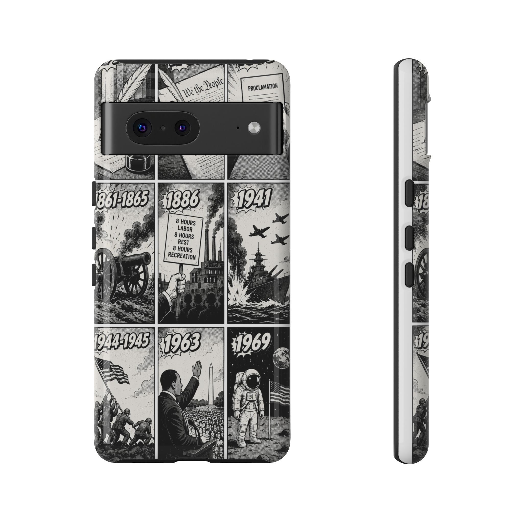 America Through the Ages Comic History Phone Case Printify