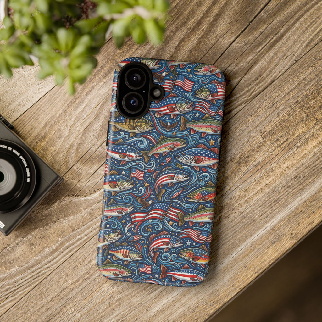 Patriotic Fishing Waters Phone Case Printify