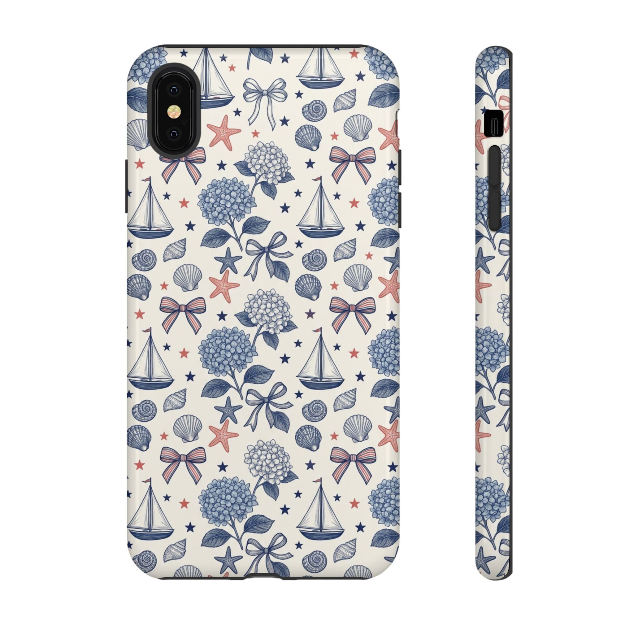 Coastal Americana Hydrangea Phone Case Printify