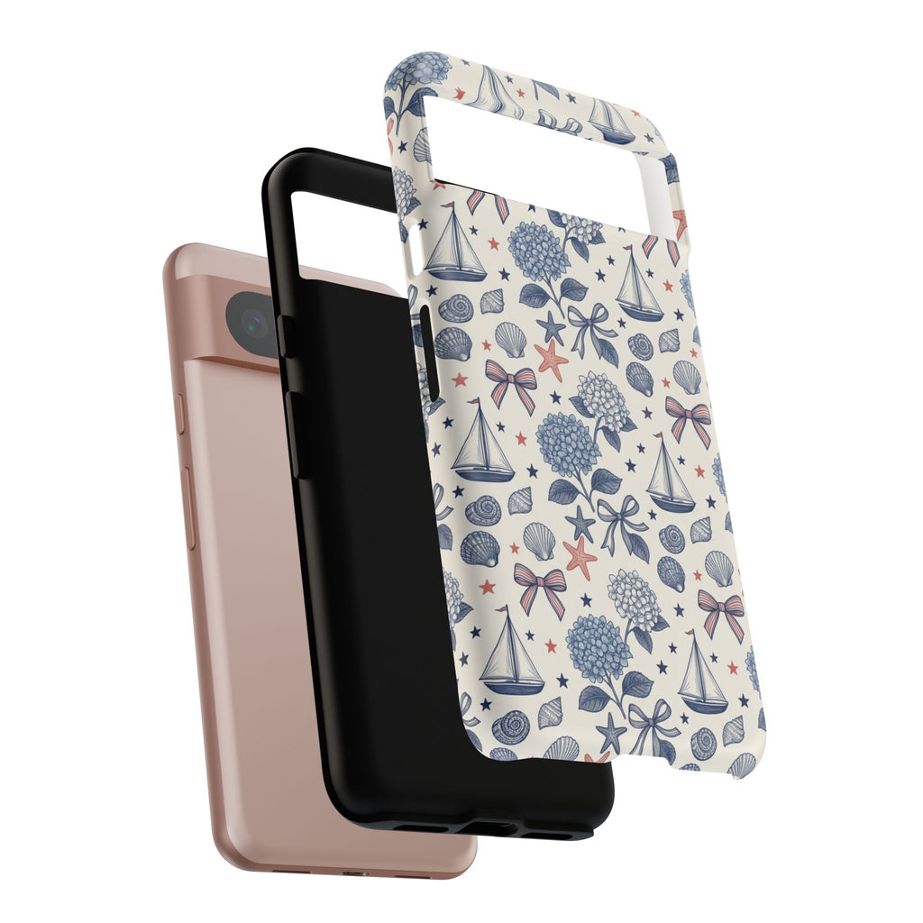 Coastal Americana Hydrangea Phone Case Printify