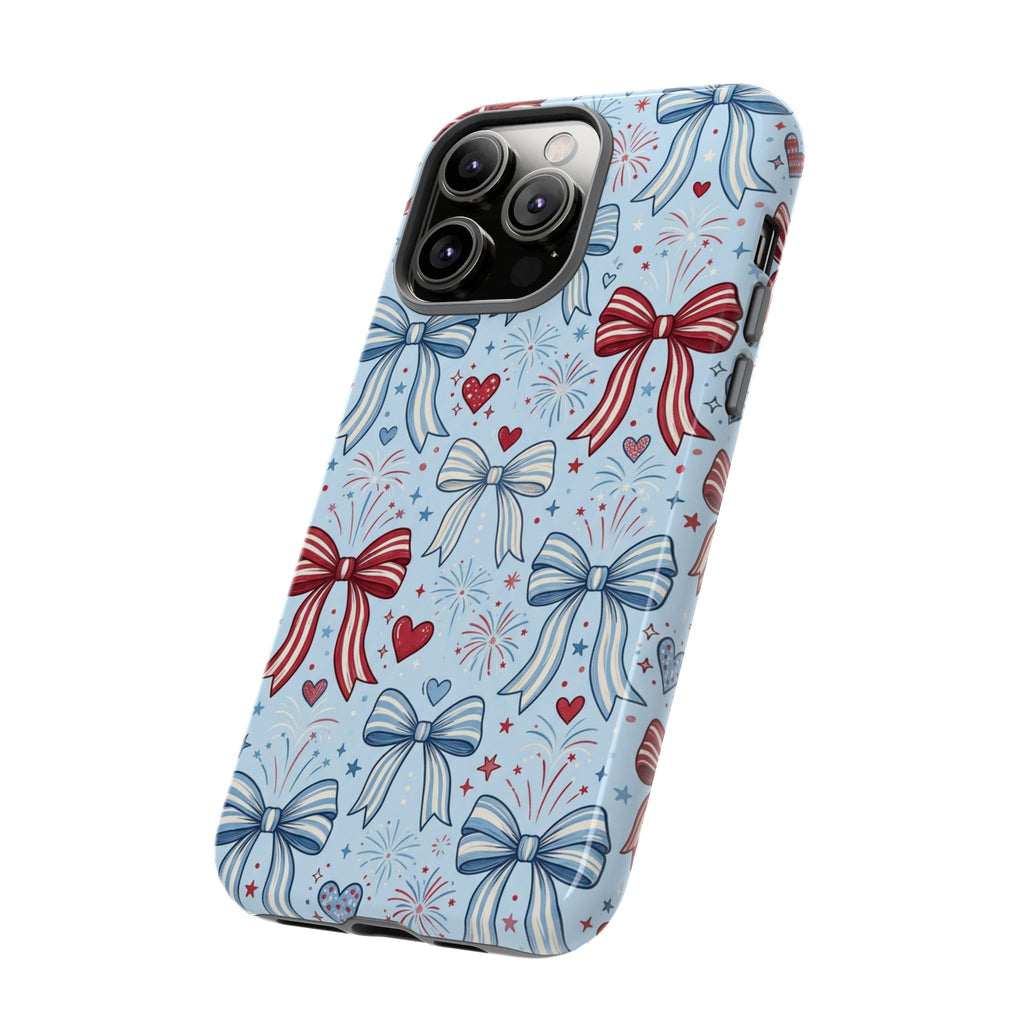 Patriotic Coquette Bows & Fireworks Phone Case Printify