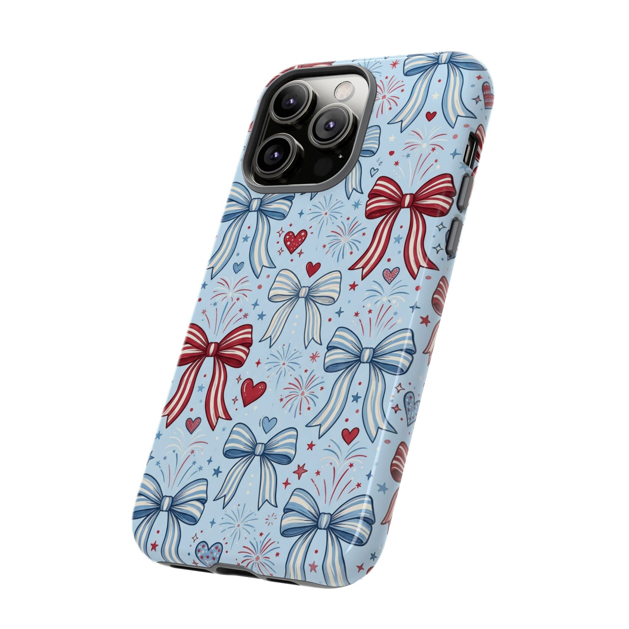 Patriotic Coquette Bows & Fireworks Phone Case Printify