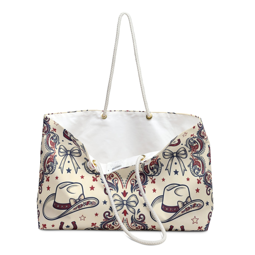 Americana Cowgirl Charm Weekender Tote Printify