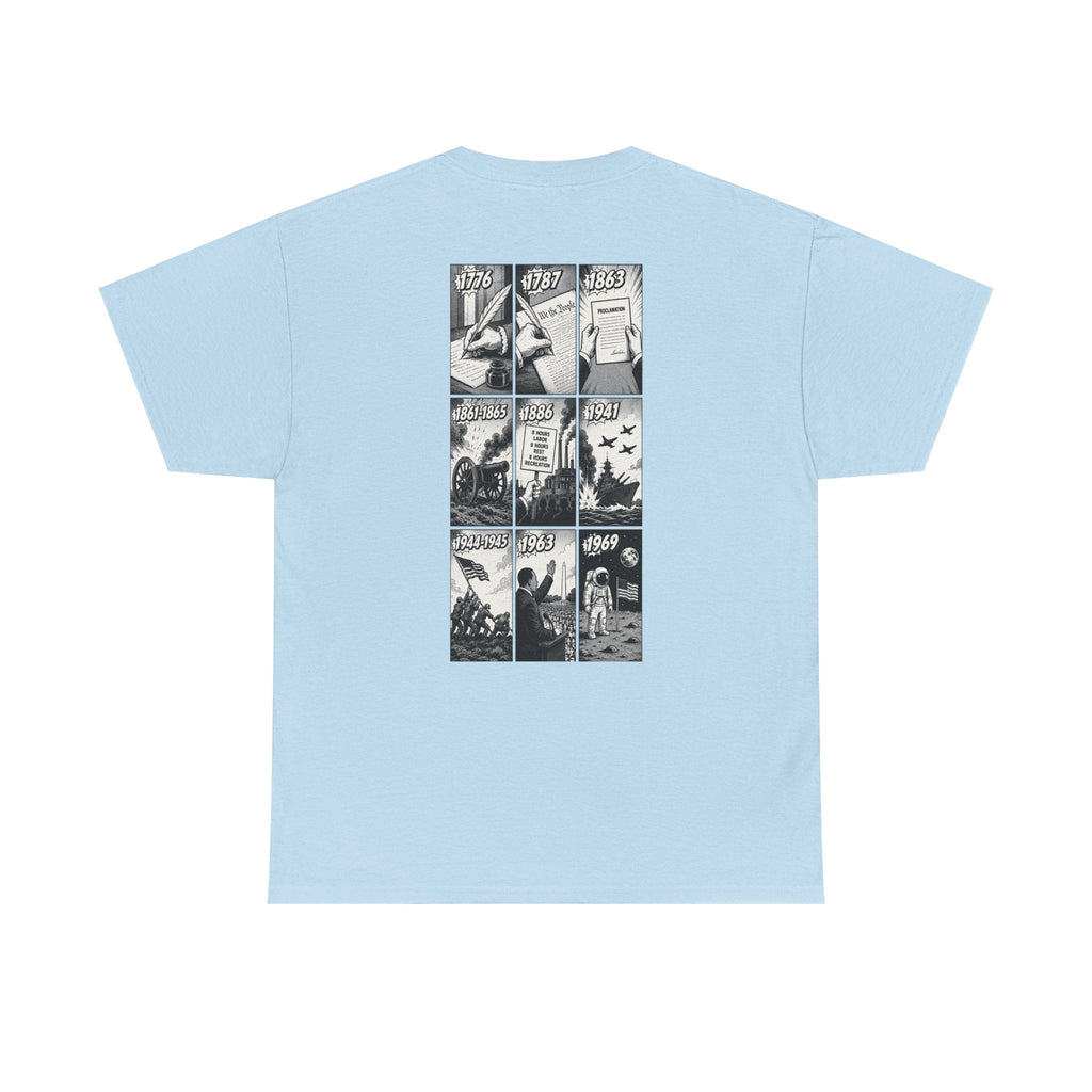 America Comic Book History T-Shirt Printify