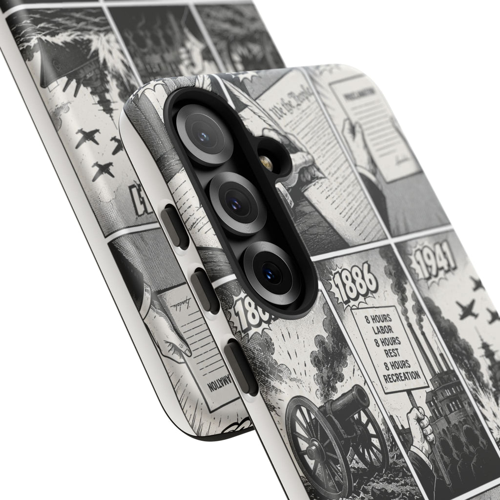 America Through the Ages Comic History Phone Case Printify