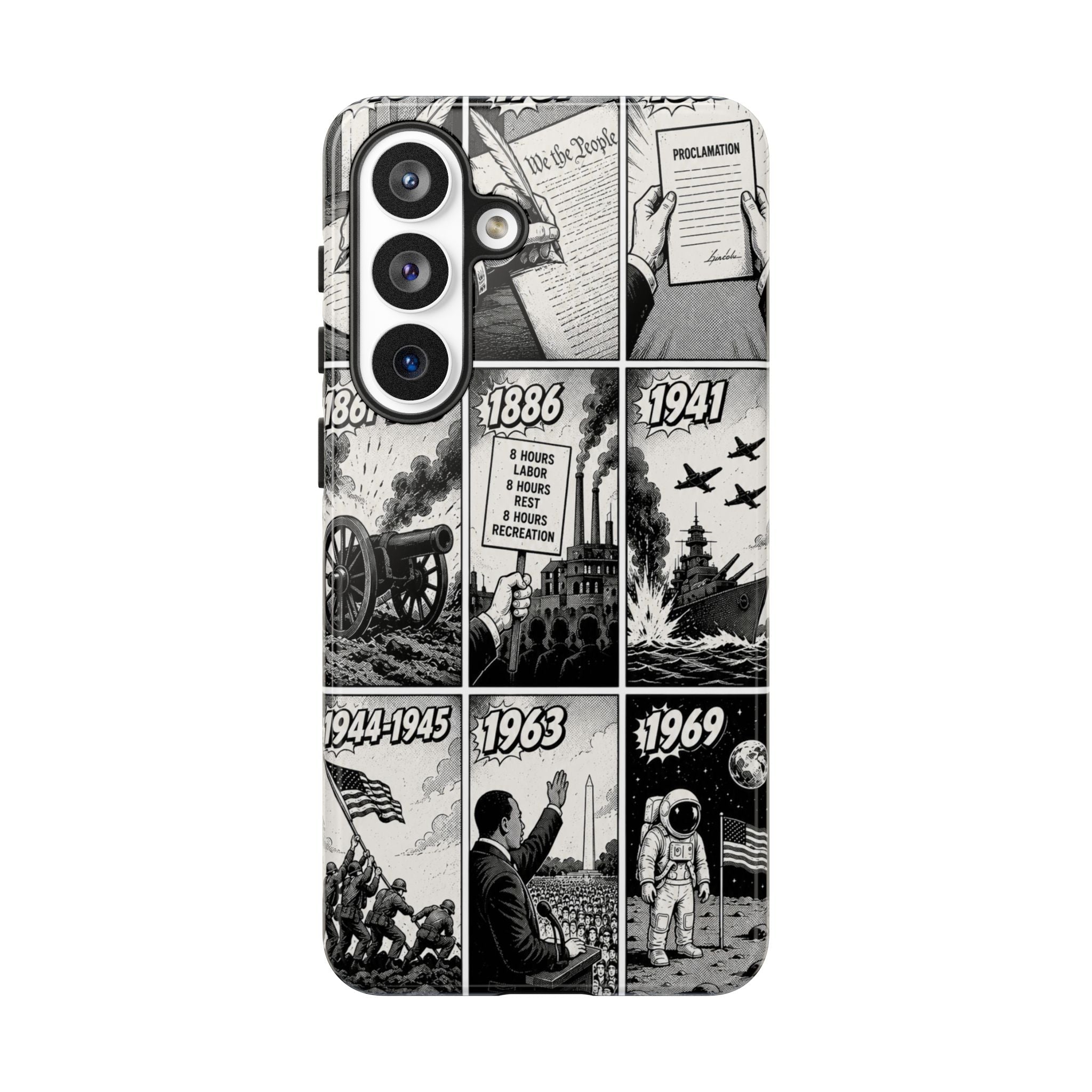 America Through the Ages Comic History Phone Case Printify