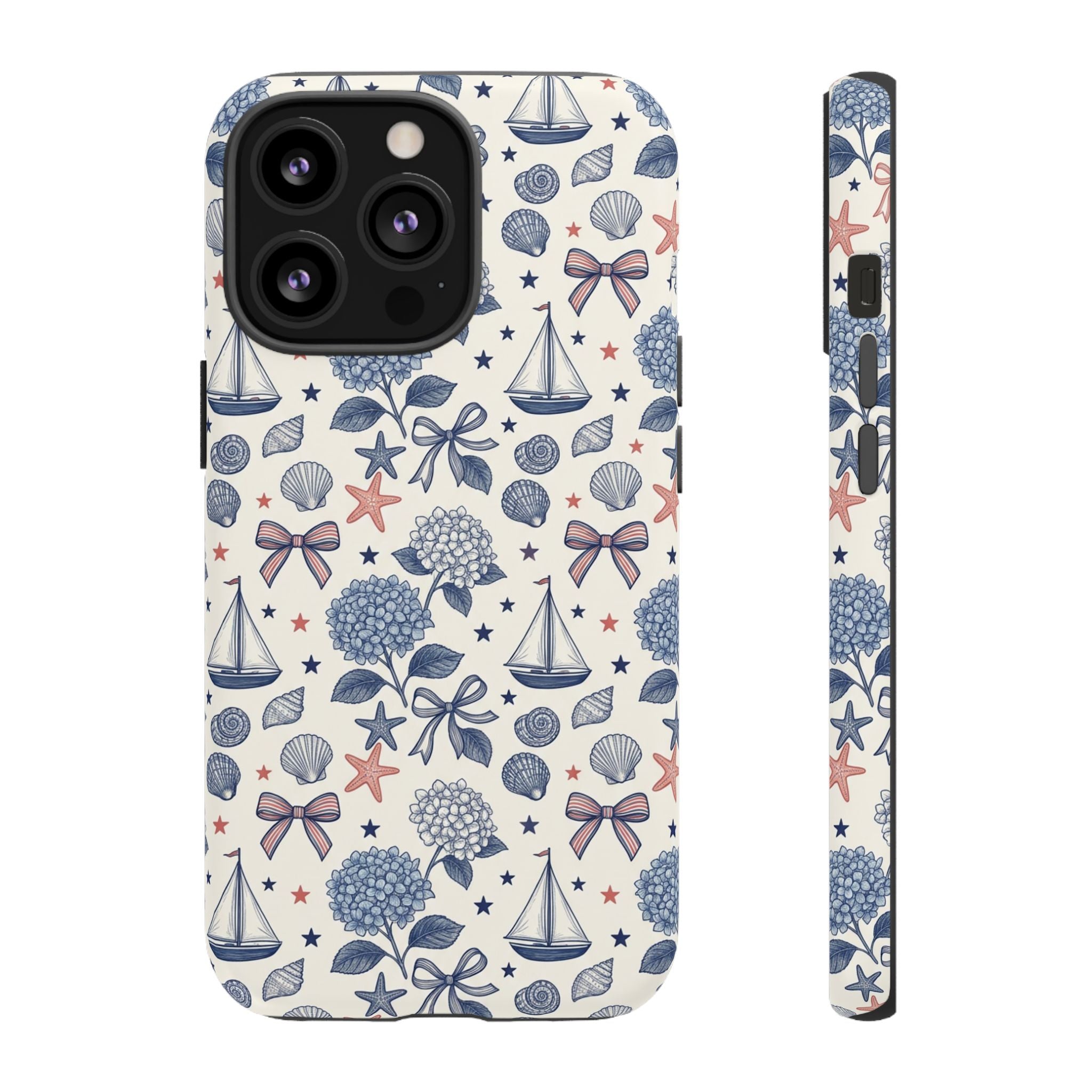 Coastal Americana Hydrangea Phone Case Printify