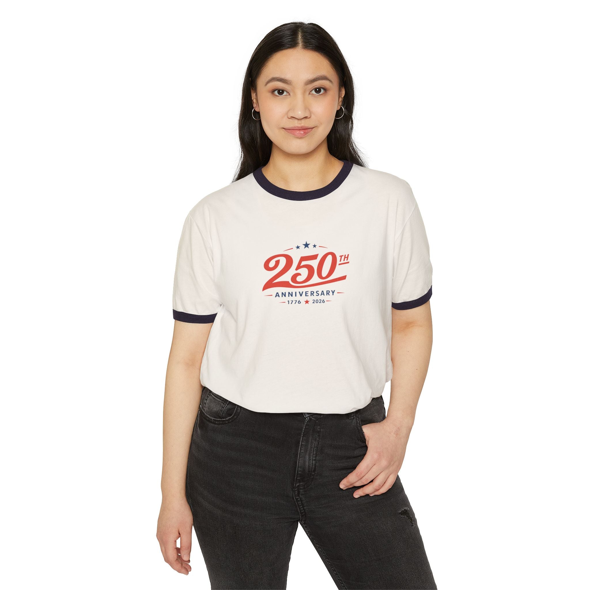 250th Anniversary Ringer T-Shirt — Retro Commemorative Tee Printify