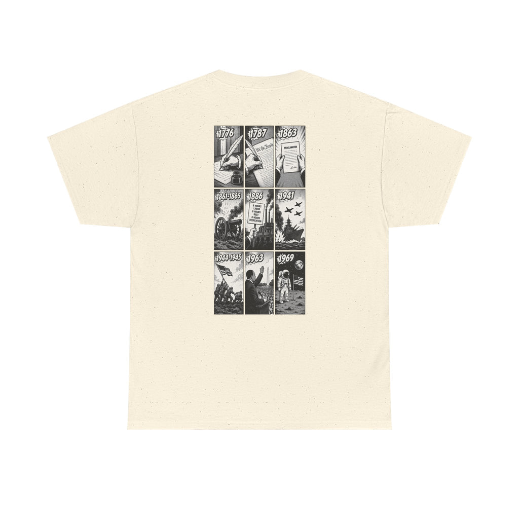 America Comic Book History T-Shirt Printify