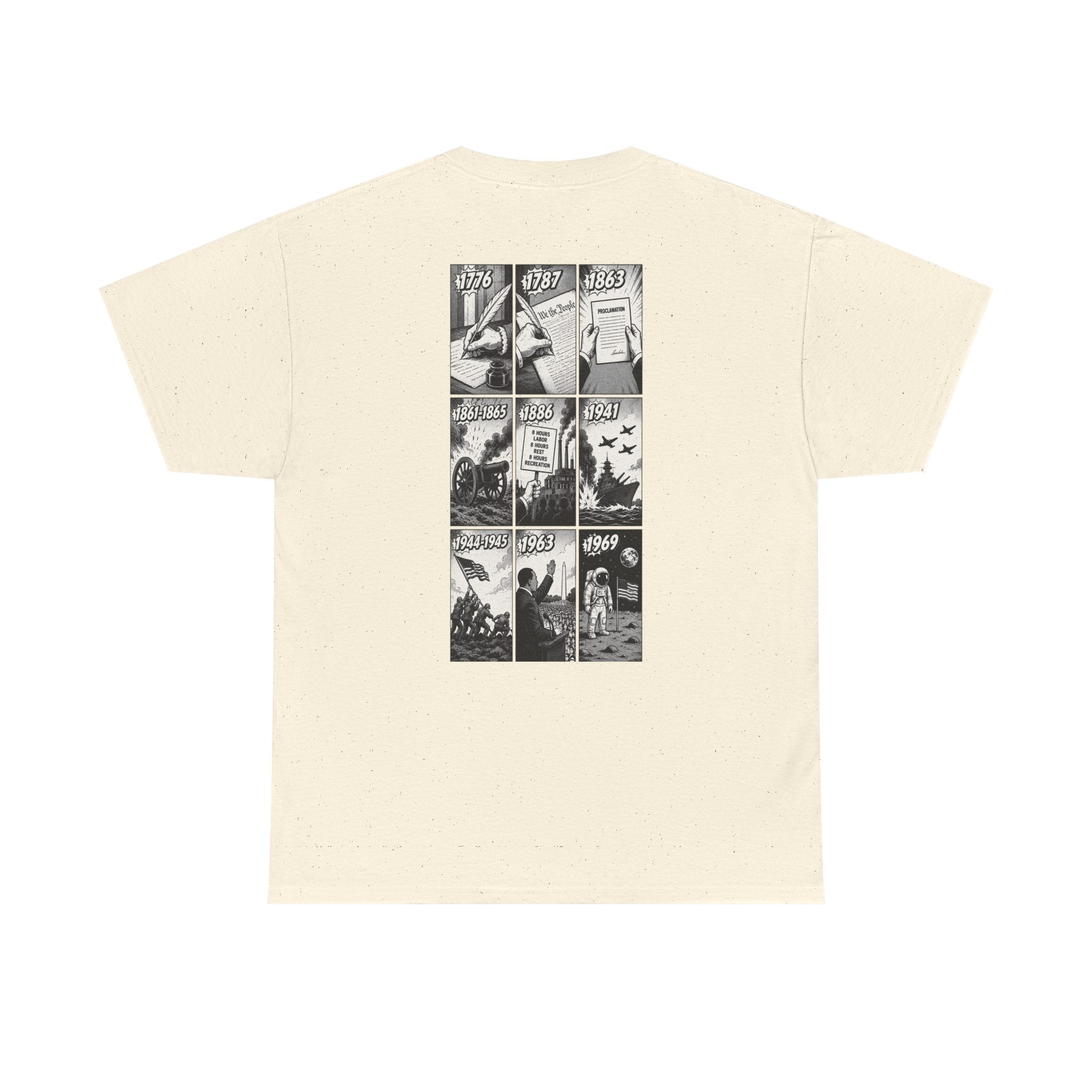 America Comic Book History T-Shirt Printify