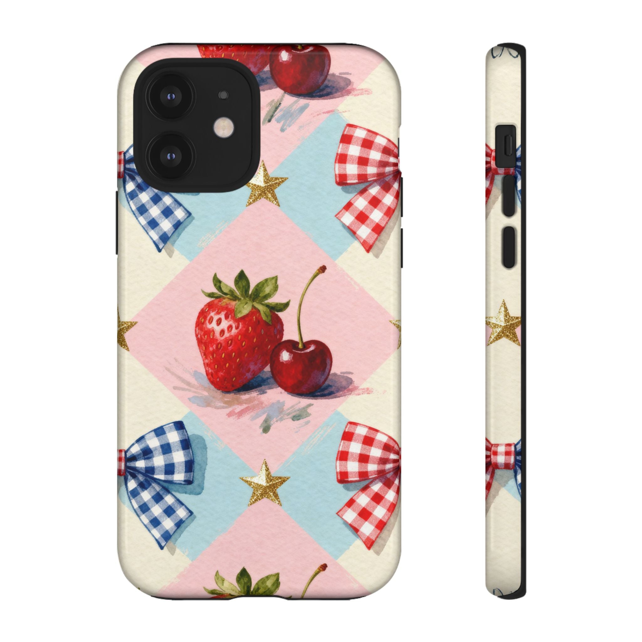 Americana Coquette Cherry Picnic Phone Case Printify