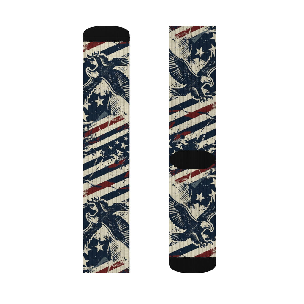 Freedom Eagle Crew Socks – Vintage Patriotic American Eagle Socks Printify