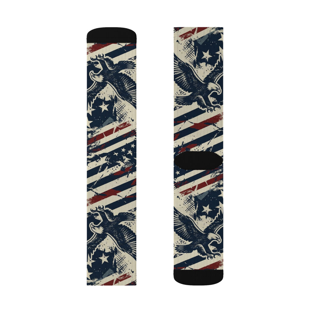 Freedom Eagle Crew Socks – Vintage Patriotic American Eagle Socks Printify