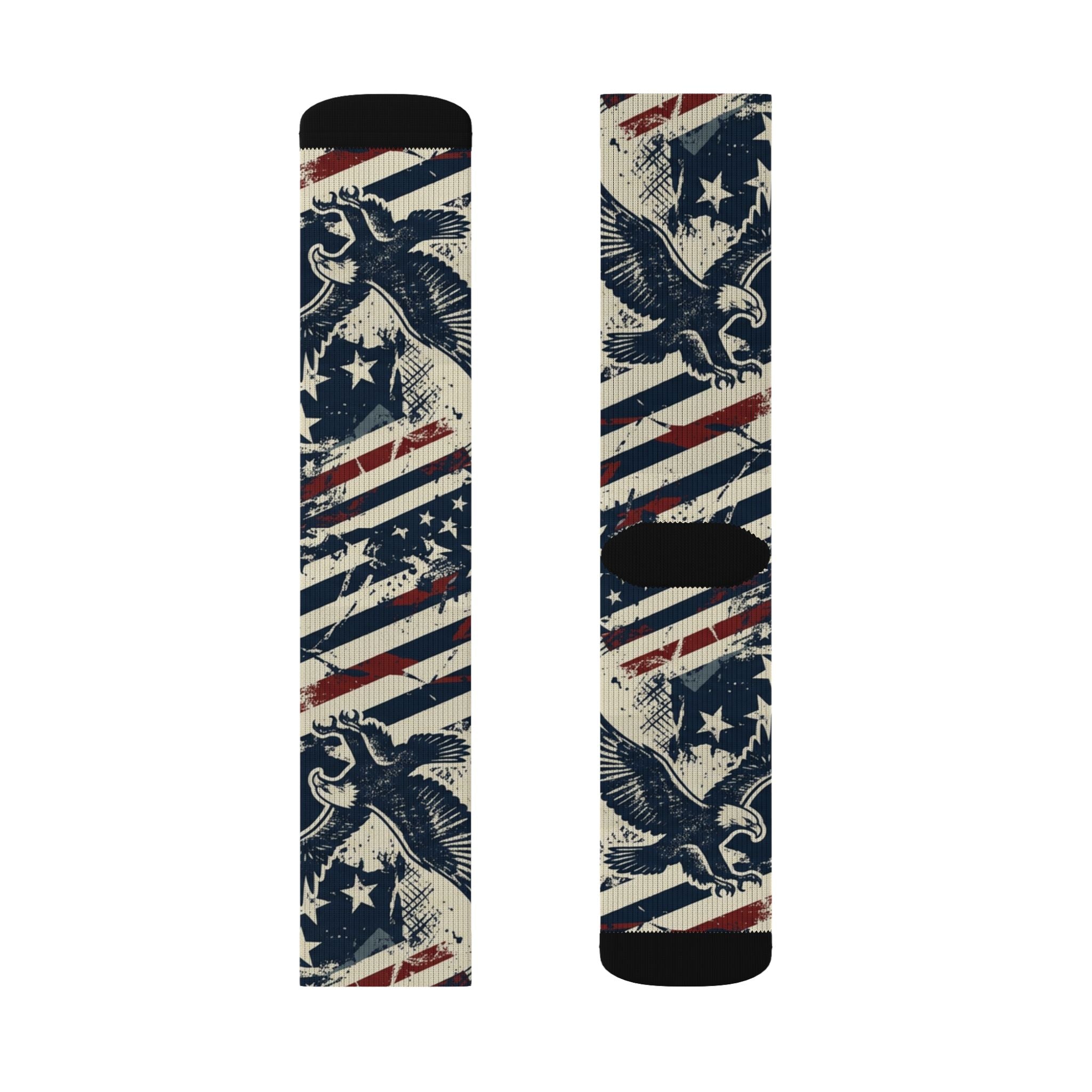 Freedom Eagle Crew Socks – Vintage Patriotic American Eagle Socks Printify