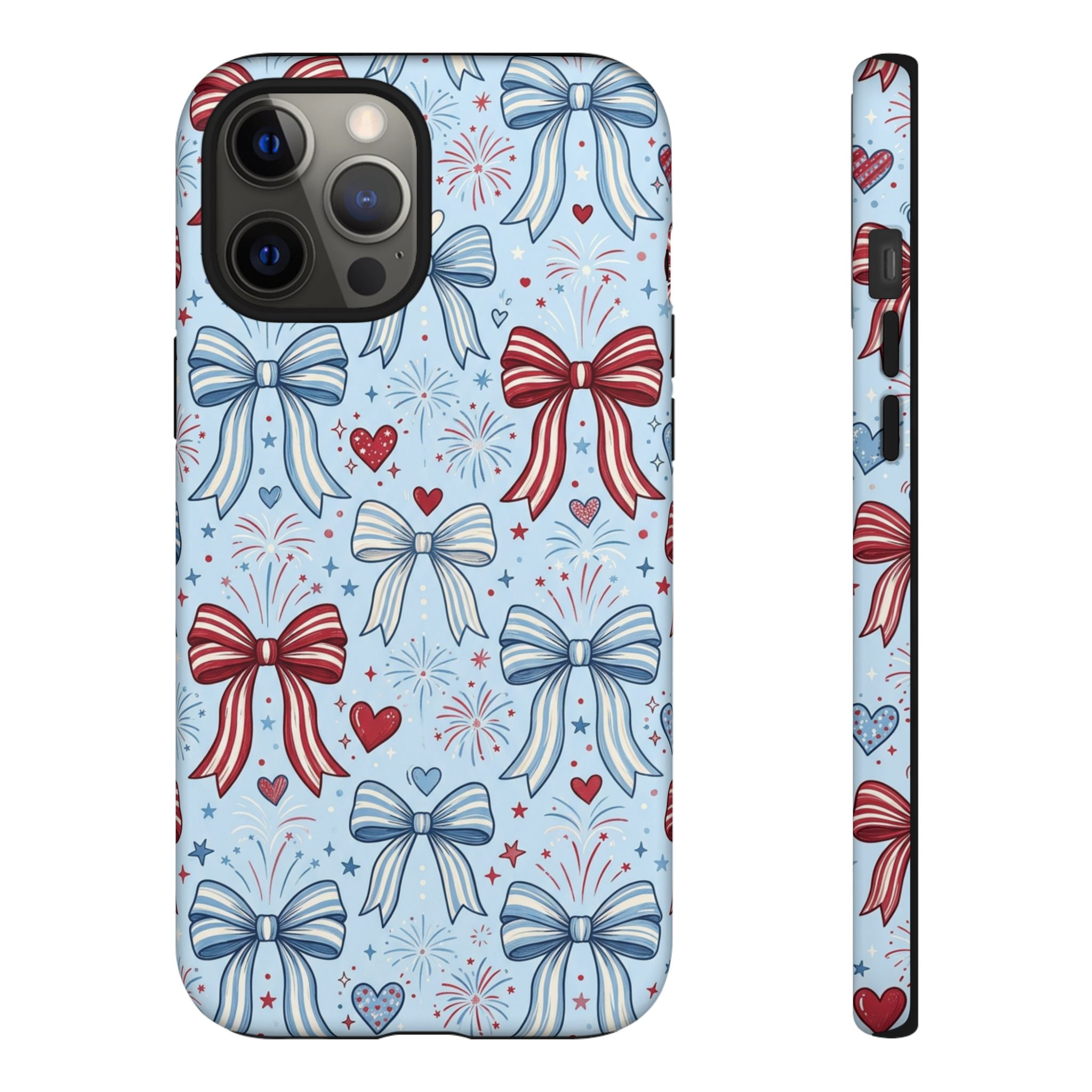 Patriotic Coquette Bows & Fireworks Phone Case Printify